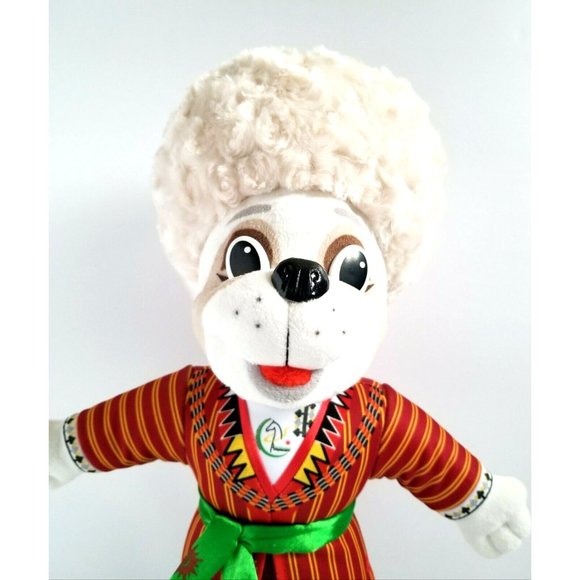 MALVINA Plush Dog Belarus Stuffed Animal w Stand 16 inch Toy Ethnic - Picture 2 of 11